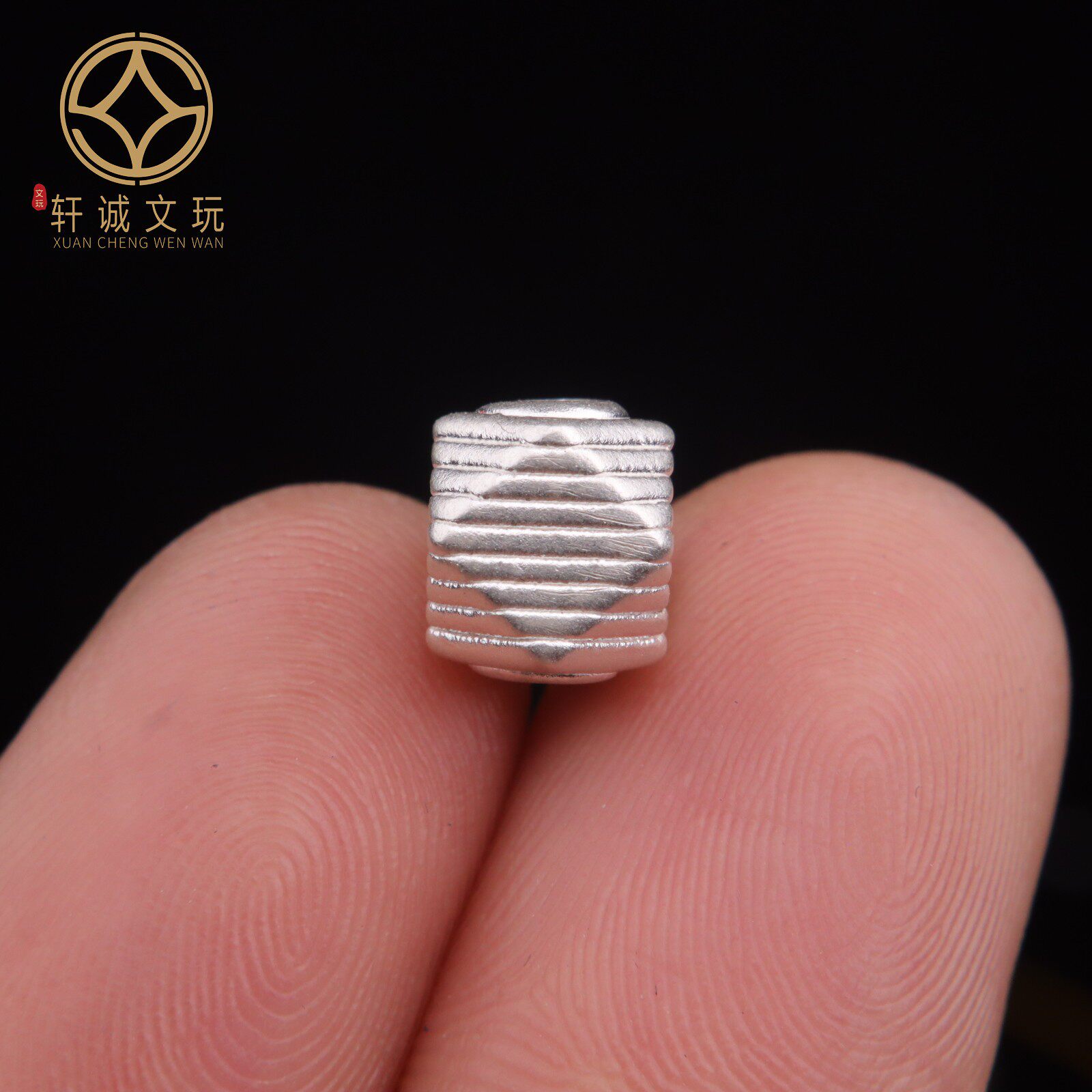 s999纯银八棱切面刻面钻石面配饰配件DIY文玩串珠手链配珠饰品