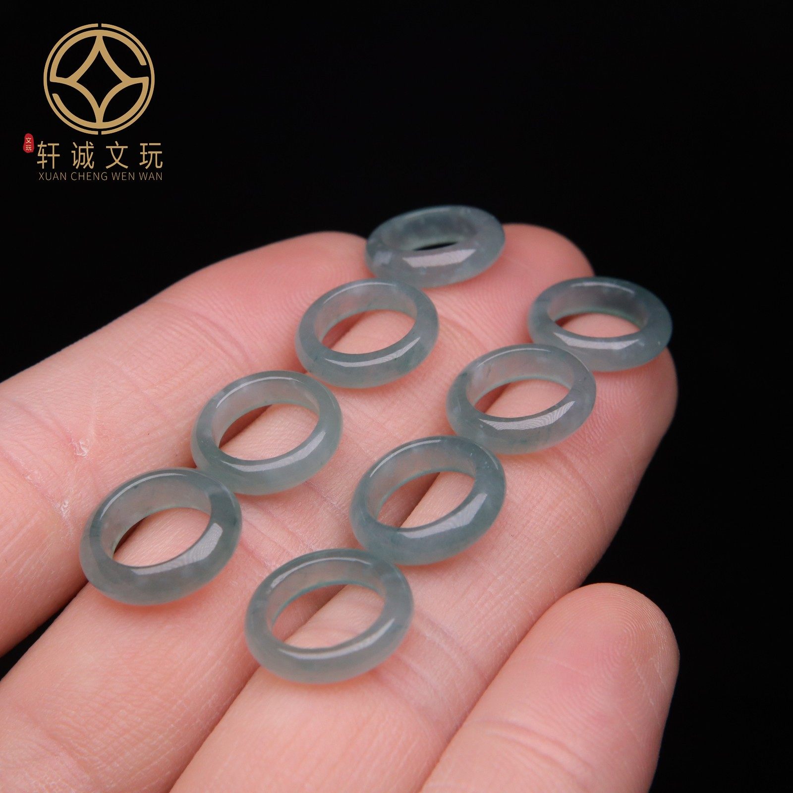 原创天然冰种蓝水翡翠跑环隔圈隔片手串diy文玩手链配珠配饰配件,珠宝/钻石/翡翠,戒指/指环,淘宝优惠券,粉丝福利购,淘宝优惠卷