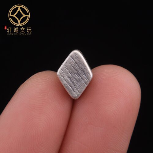 原创s999纯银切面菱形随型桶珠配饰配件DIY文玩串珠手串配珠