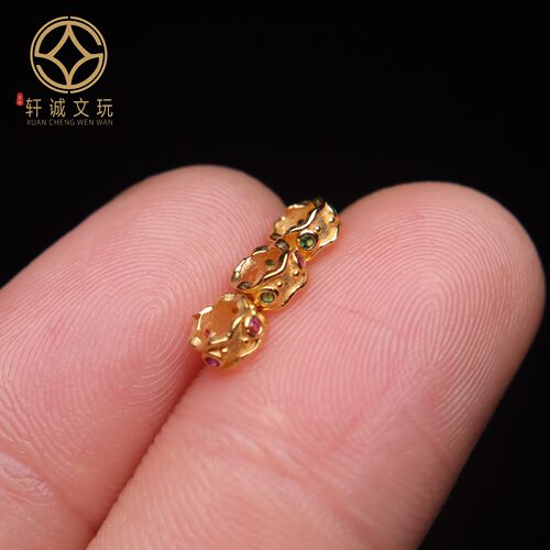 原创纯银925镀金镶钻跑环隔片垫片隔珠长串手工串珠diy文玩配饰