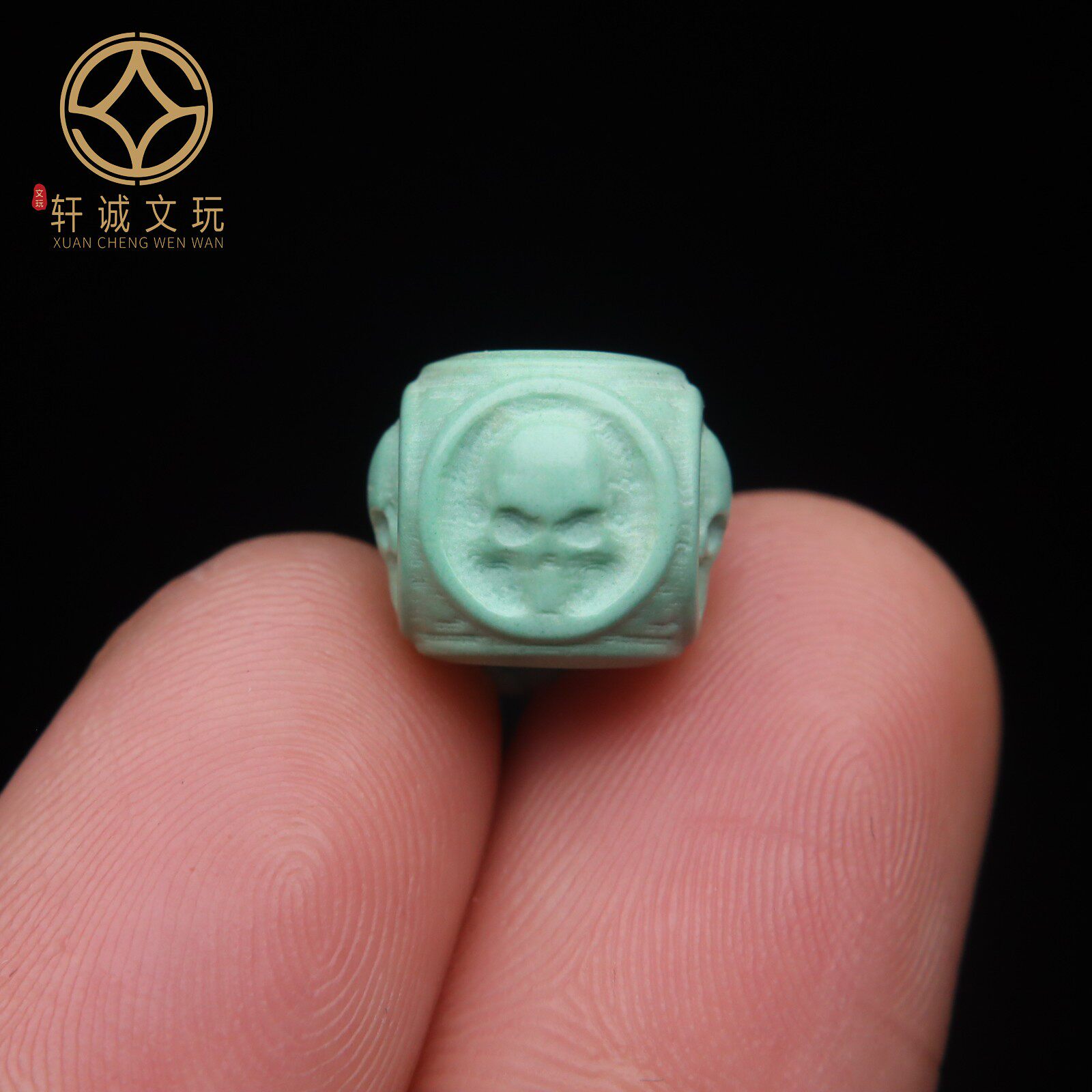 优化高瓷绿松石骷髅方糖桶珠蒙松散珠手串108diy手链配饰配件