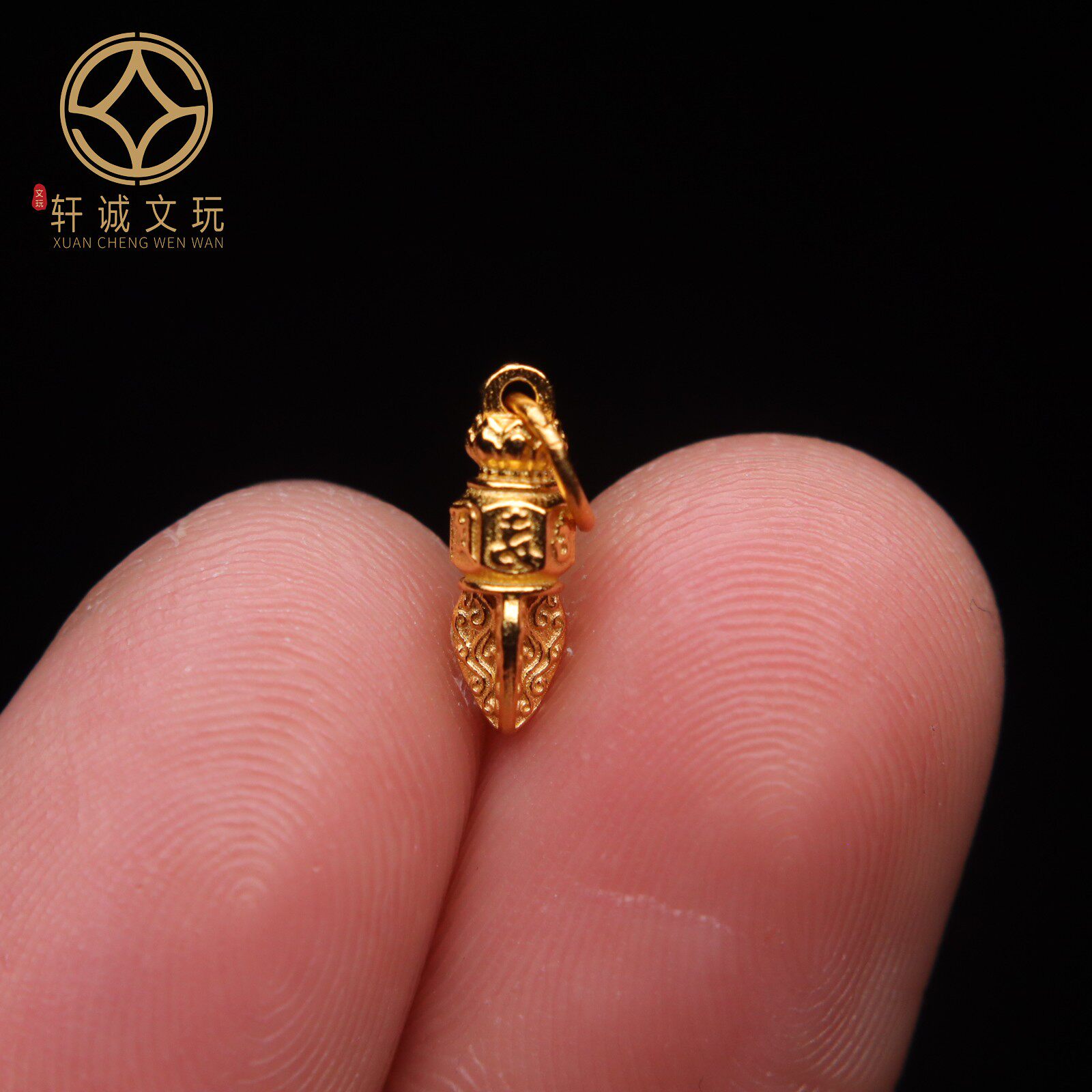 原创925银镀金金刚杵桶珠腰珠隔珠手工串珠编绳diy文玩手串配饰