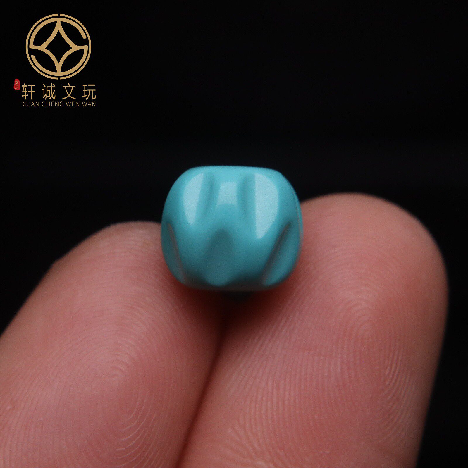 优化高瓷绿松石果绿白蓝百香籽老型桶珠蒙松散珠手串108diy配饰