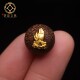 古法金配件天然沉香木镶嵌祥佛手圆珠隔珠散珠圆珠子DIY文玩配饰