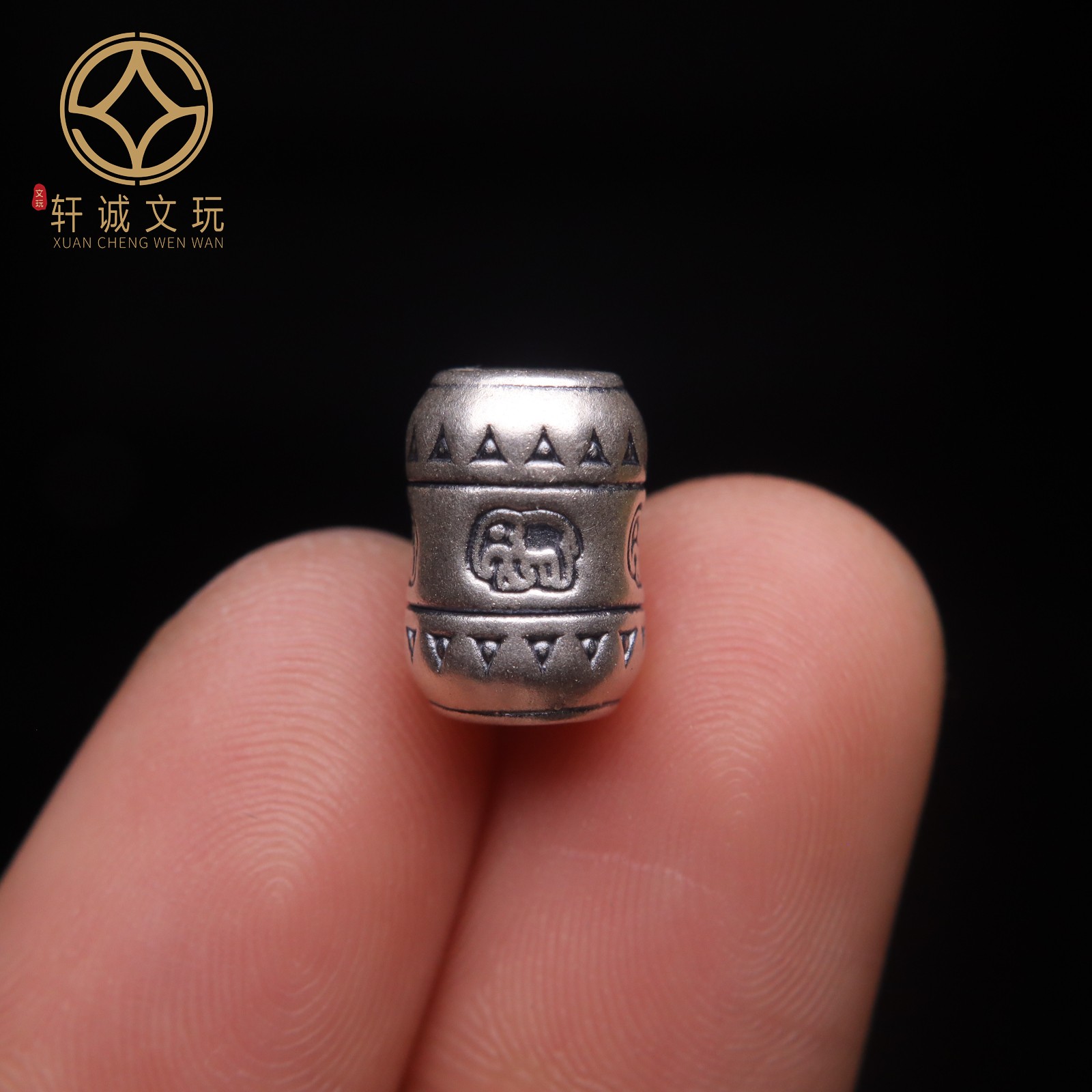 原创足银999象神桶珠顶腰珠隔珠菩提手串手工串珠编绳diy文玩配饰