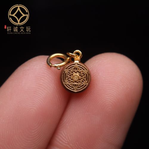 原创纯银925镀金五芒星卡子隔片垫片隔珠菩提长串diy文玩配饰配件