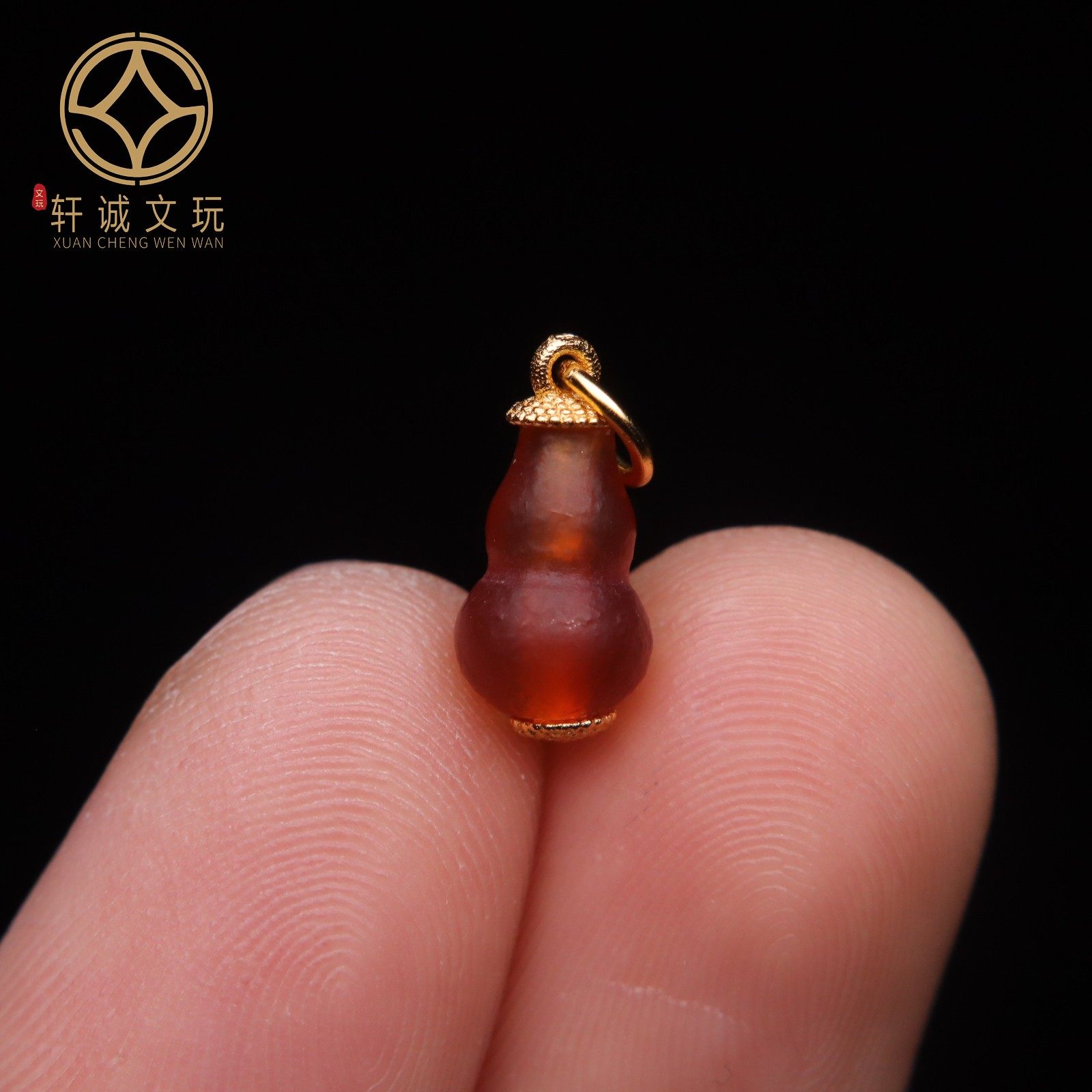 原创925银镀金南红葫芦卡子腰珠隔珠手工串珠编绳diy文玩配饰配珠