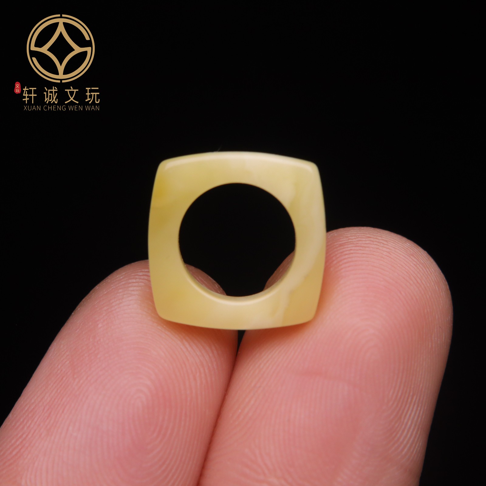 原创天然琥珀蜜蜡原矿俄料方跑环跑圈隔片散珠diy文玩手串配饰