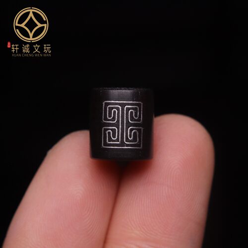 天然沉香檀木6mm大孔黑檀木桶珠散珠DIY文玩配饰配件手串手链配饰