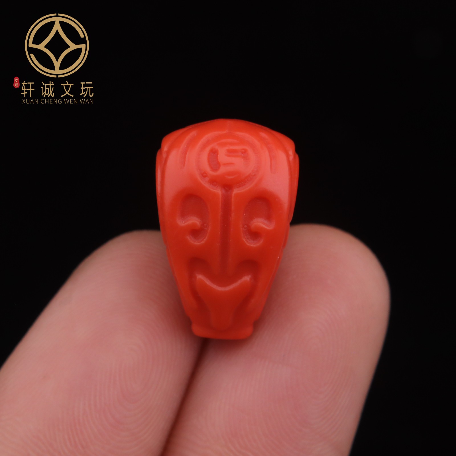 雪巴红琉璃精工博古纹龙头鲨鱼背奶嘴三通佛头隔珠手串108diy配饰