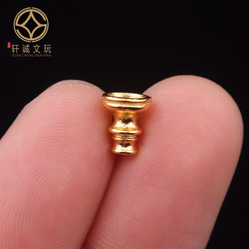 原创925银镀金佛塔三通隔珠佛头串珠编绳diy文玩108手串配饰配件