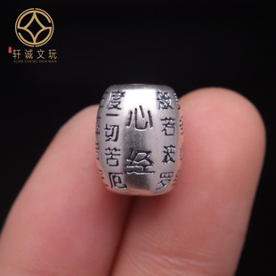 原创足银999老型桶珠顶腰珠隔珠菩提手串手工串珠编绳diy文玩配饰