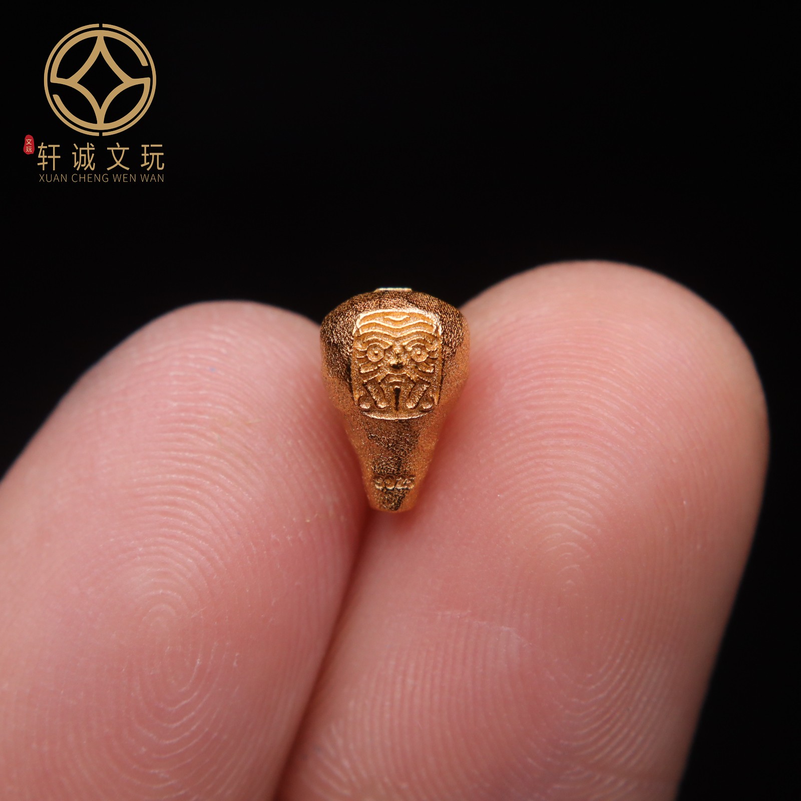 原创925纯银足银镀金扎基拉姆三通佛头隔珠手串diy配件文玩配饰