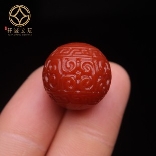 保真凉山满肉满色南红玛瑙回纹鼓珠桶珠算盘珠散珠DIY配饰新品