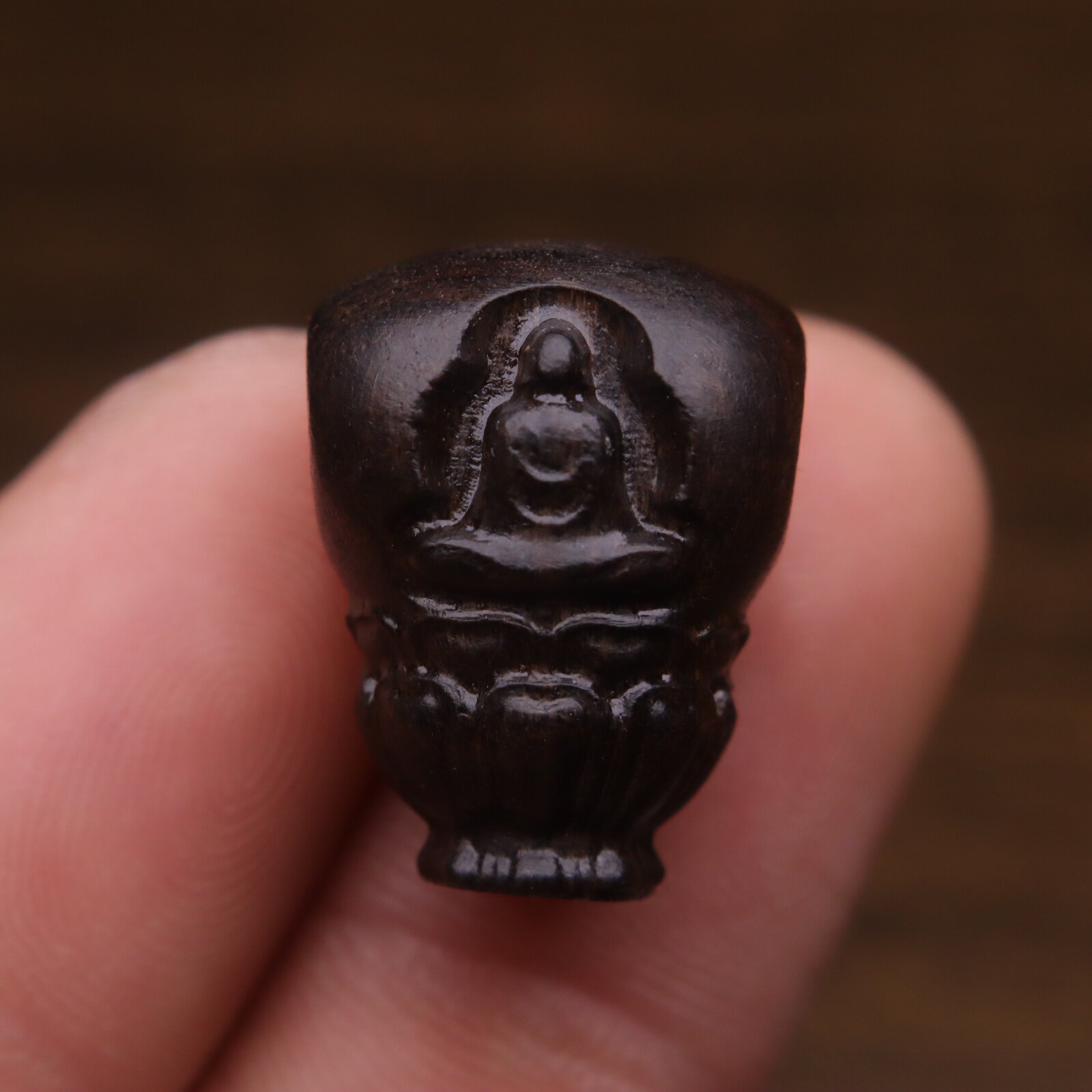 天然无相佛紫檀木三通佛头散珠DIY文玩金刚星月菩提配饰饰品配件