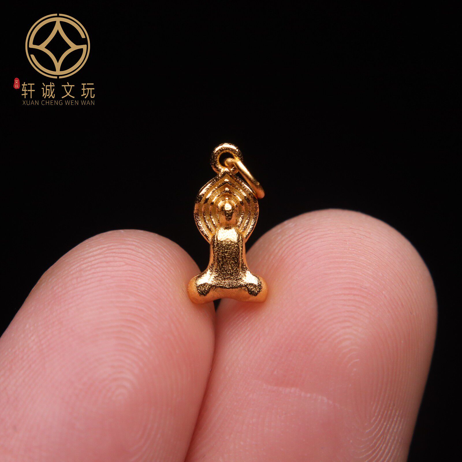 原创925银镀金无相佛桶珠腰珠隔珠手工串珠diy文玩配饰配件吊坠