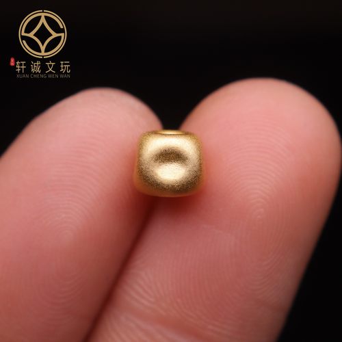 原创足银999光面方珠桶珠顶腰珠隔珠手串编绳diy散珠文玩配饰配件