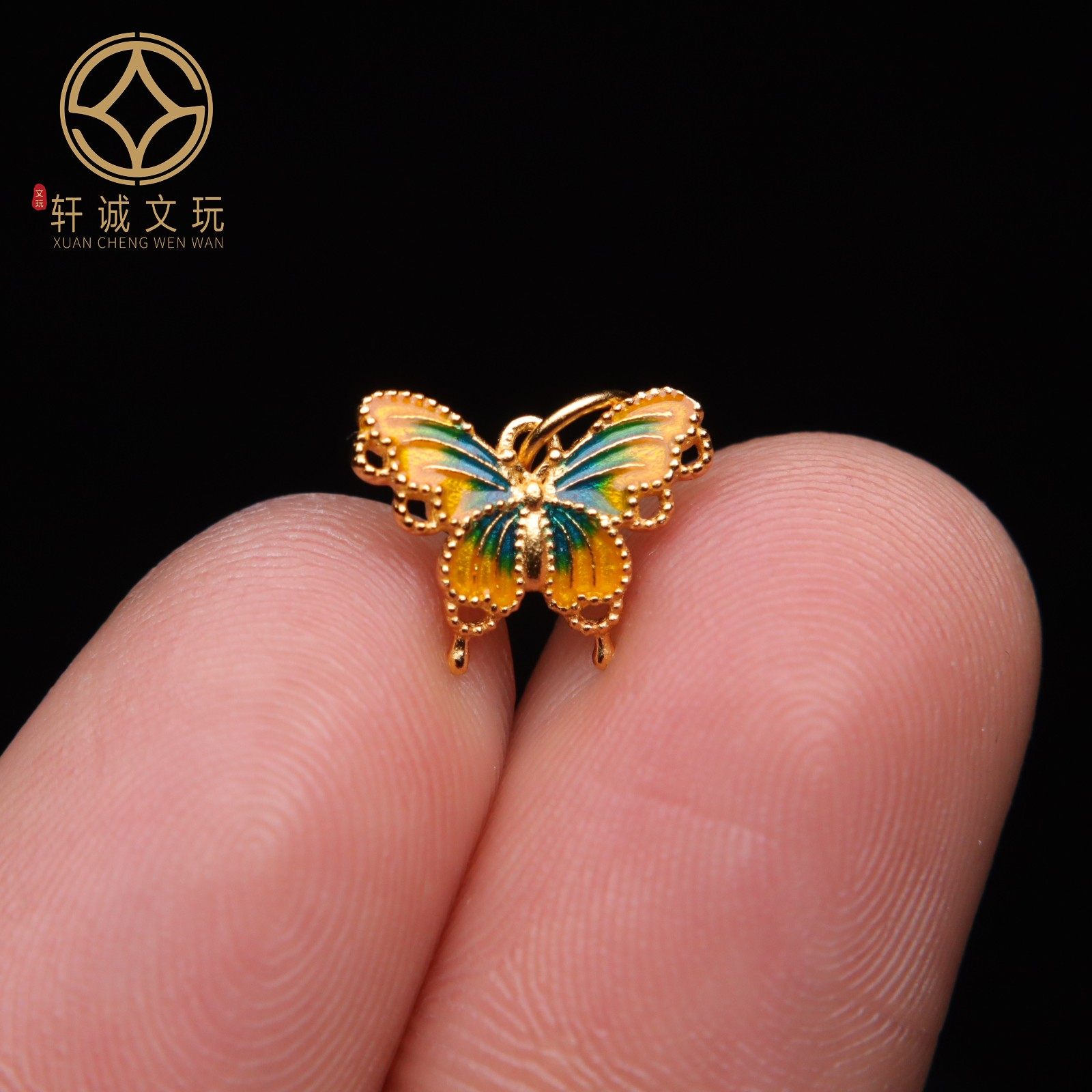 原创足银925银镀金蝴蝶顶腰珠隔珠手串手工串珠diy文玩吊坠挂件,饰品/流行首饰/时尚饰品新,其他DIY饰品配件,淘宝优惠券,粉丝福利购,淘宝优惠卷