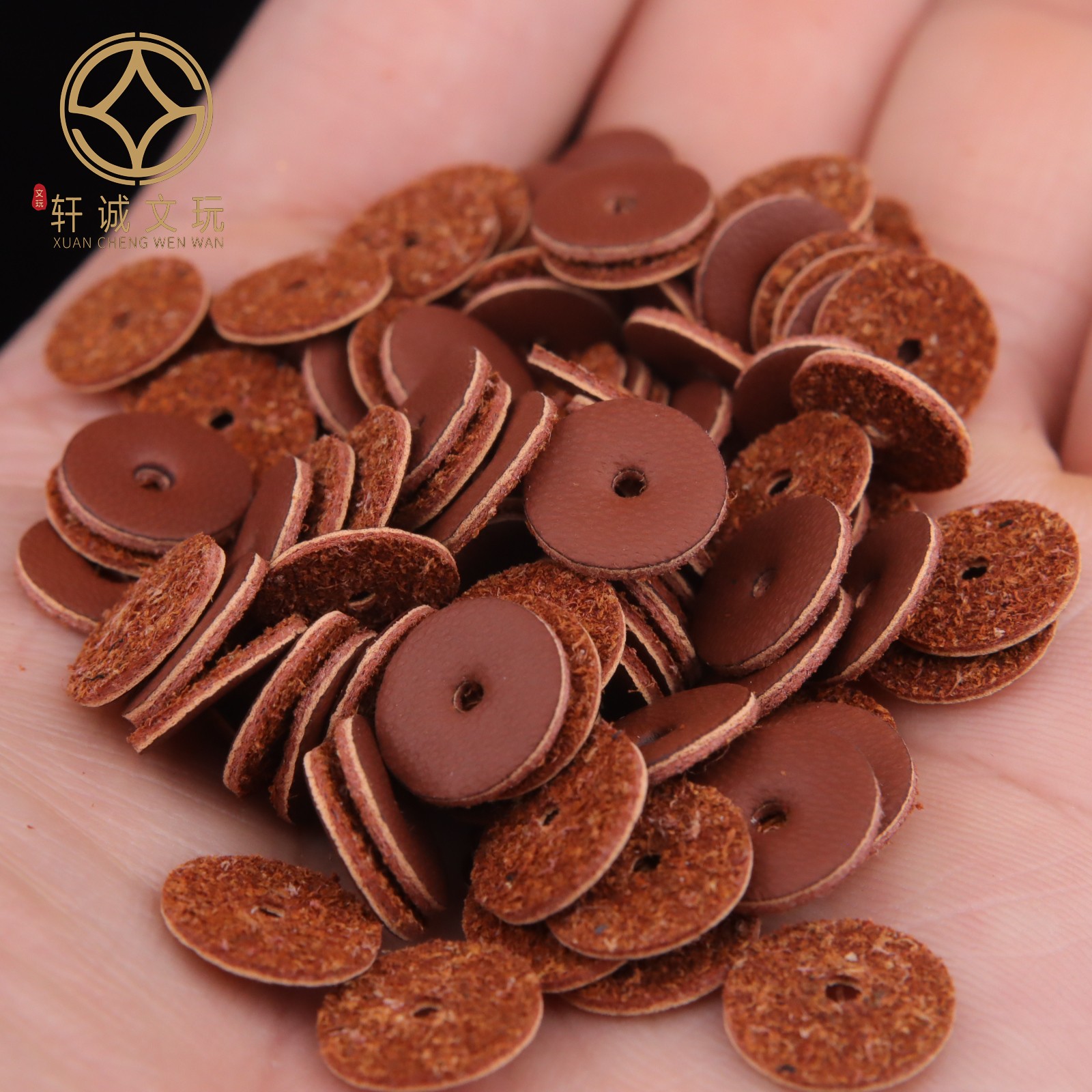 牛皮隔片耐磨加厚双层垫片金刚菩提手串手链配件珠高端文玩配饰图片