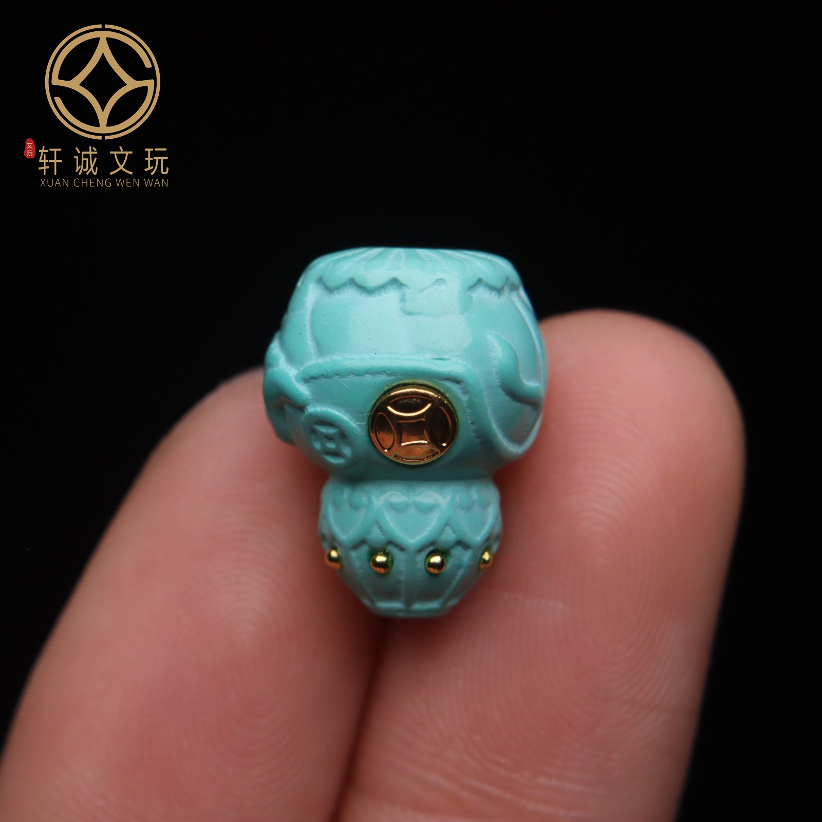 天然高瓷优化蒙松葫芦古法沙金背云绿松石桶珠手串108diy配珠配件