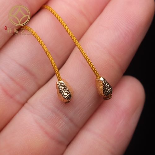 S925古法银镀金陨石纹水滴diy文玩佛珠手串链隔珠散珠配件弟子珠