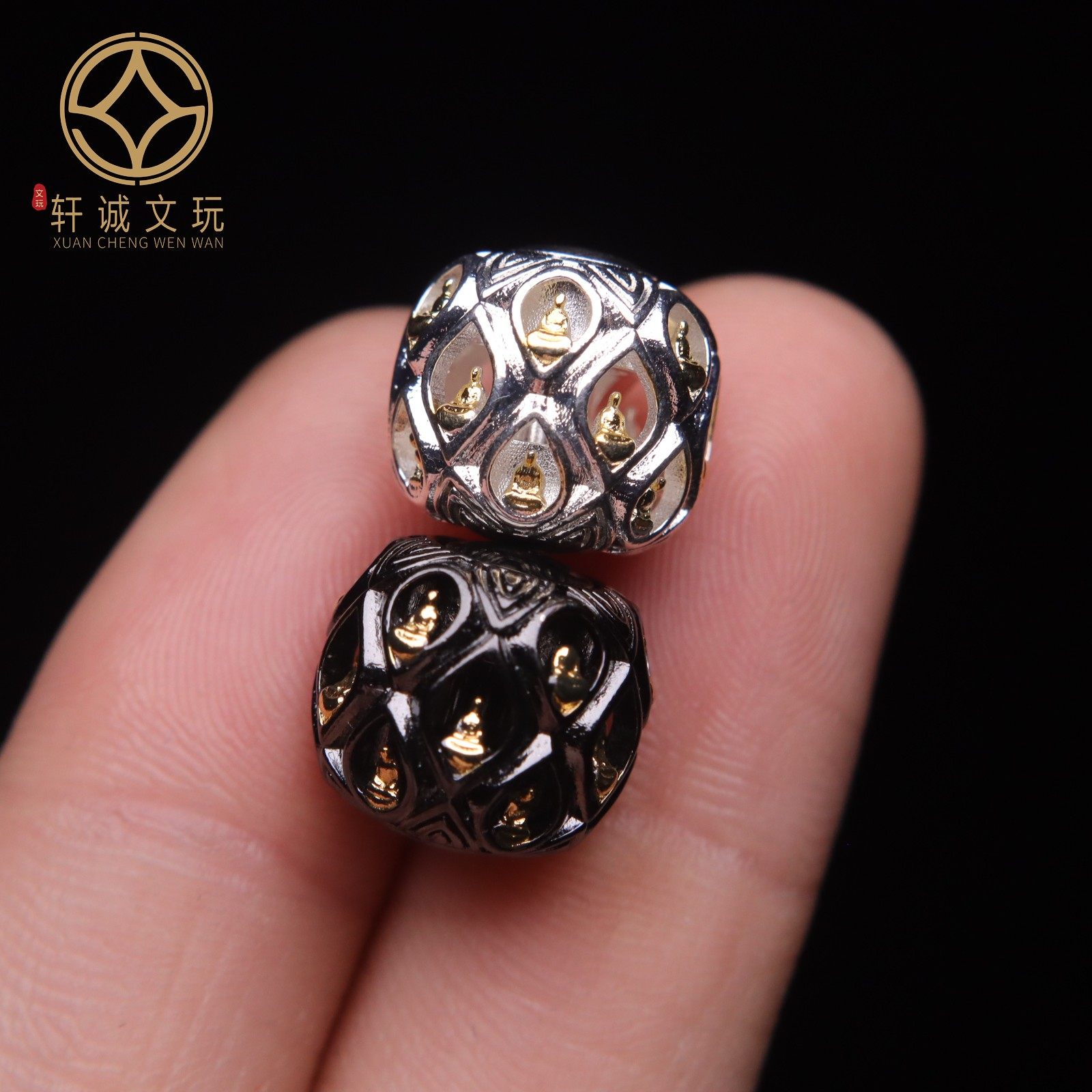 原创古法沙金镂空无相佛顶腰珠隔珠手串手链串珠diy文玩配饰配件,珠宝/钻石/翡翠,其他,淘宝优惠券,粉丝福利购,淘宝优惠卷