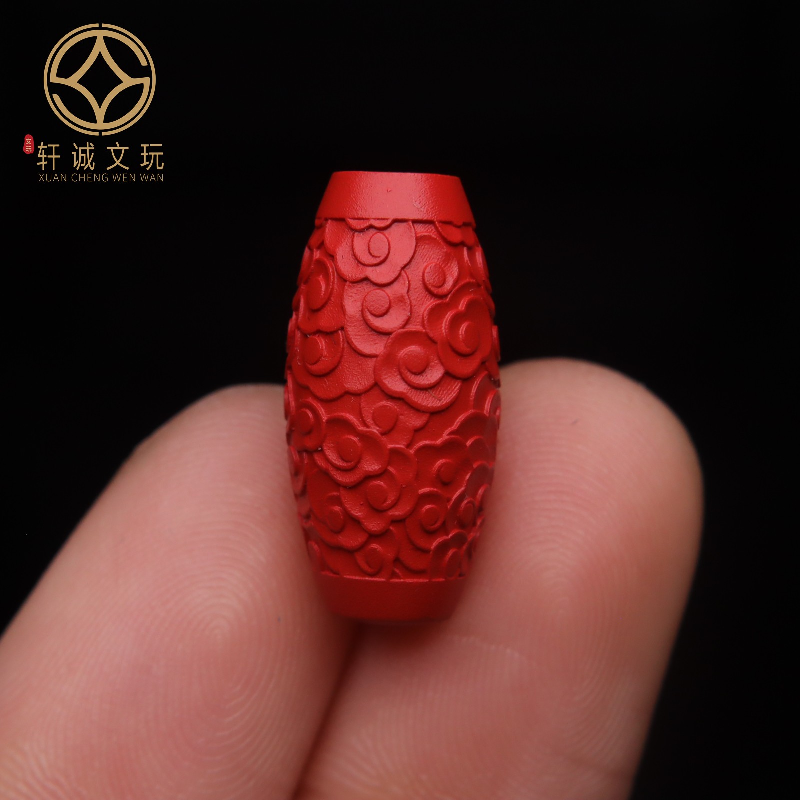 天然正品朱砂帝王砂云纹桶珠散珠配珠金刚星月菩提手串文玩配饰