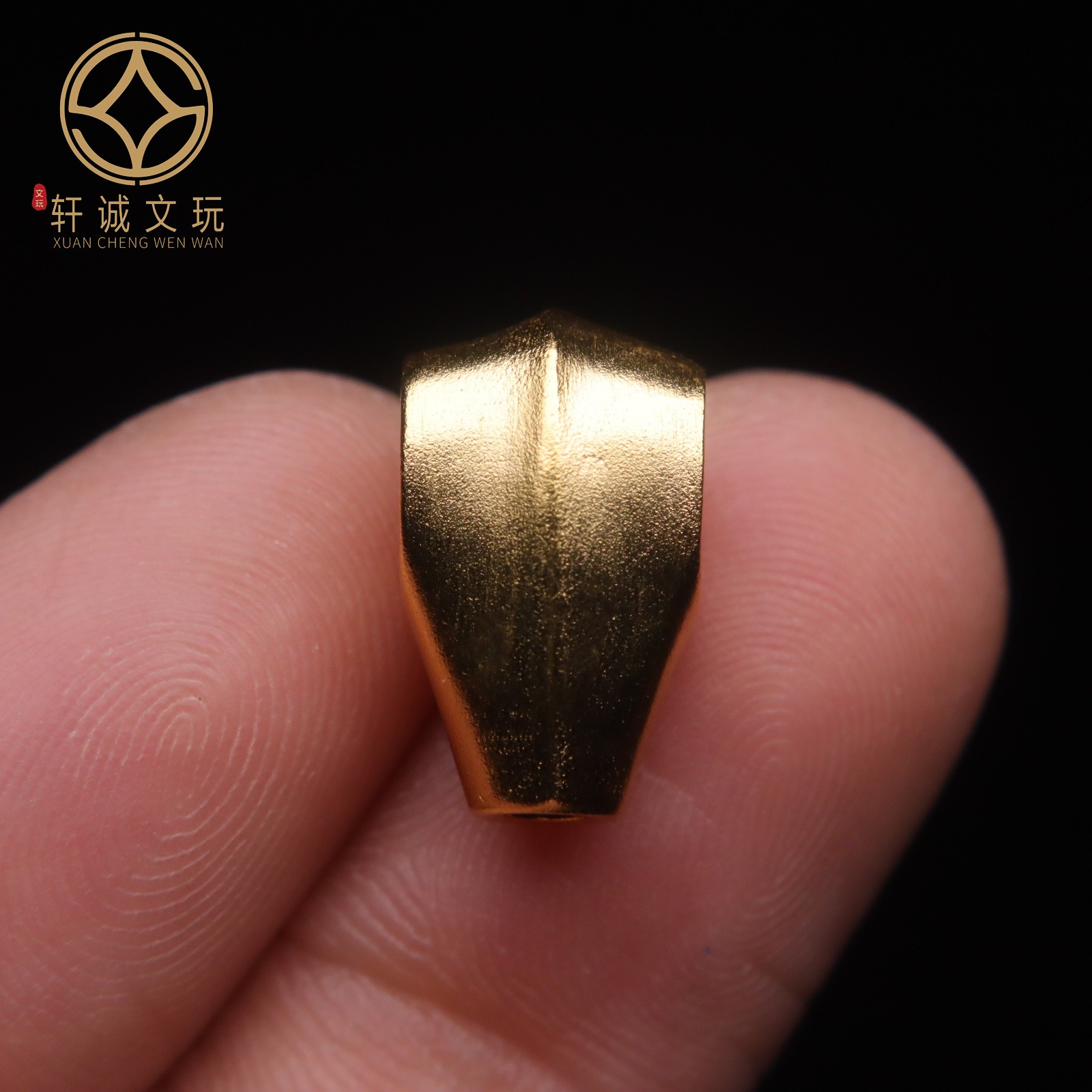 原创S925纯银镀金鲨鱼背鳍三通佛头隔珠手串diy配件文玩饰品配饰