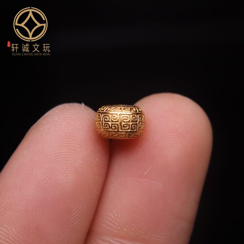 原创足银925回纹桶珠顶腰珠隔珠菩提手串手工串珠编绳diy文玩配饰