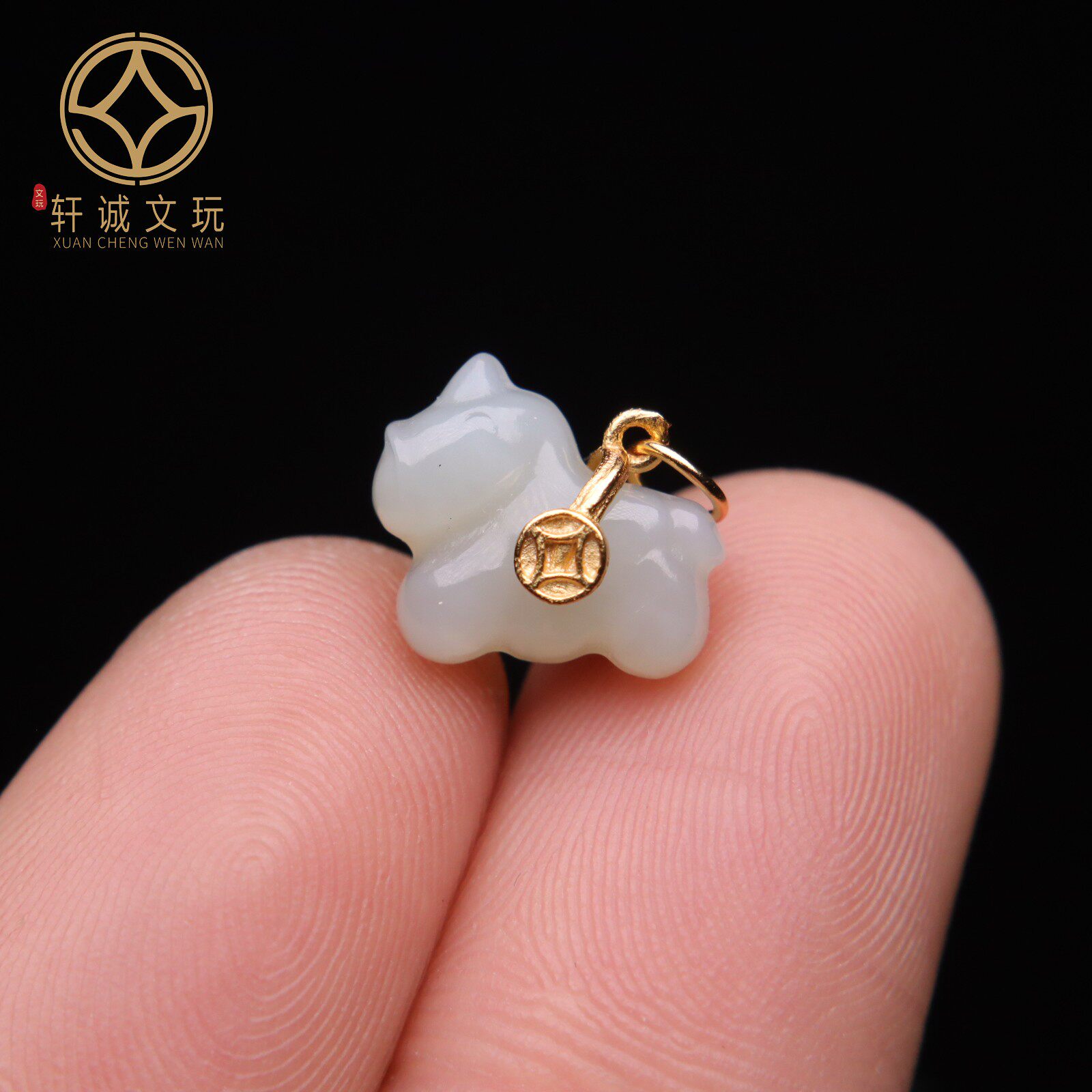 新年银镀金配件天然和田玉马桶珠隔珠散珠DIY文玩配饰配件吊坠