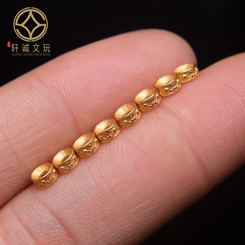 原创纯银925镀金蜻蜓眼隔片垫片隔珠长串手工串珠diy文玩配饰