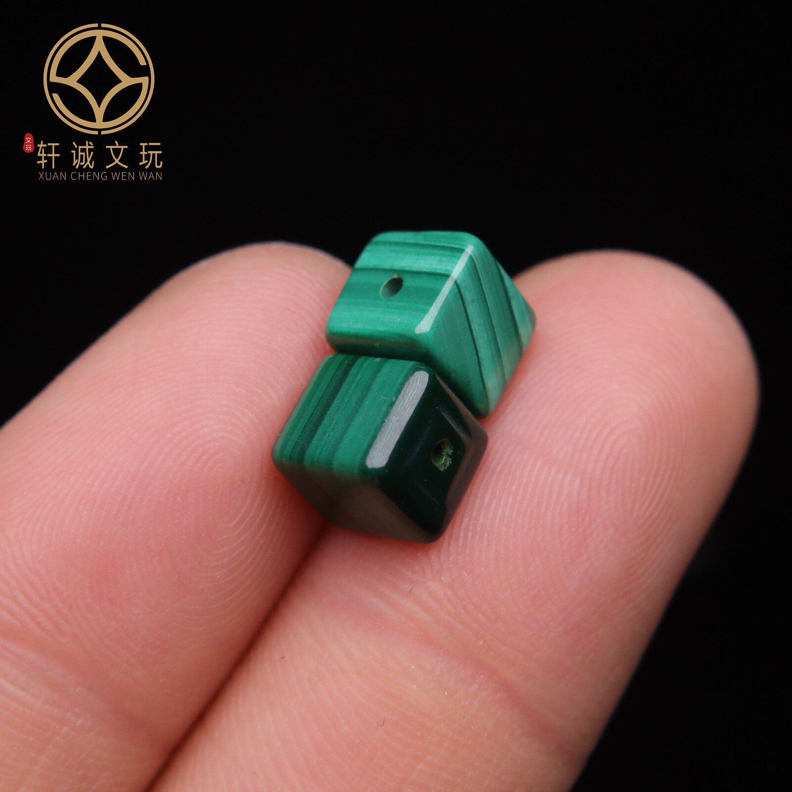 天然孔雀石方糖桶珠散珠DIY新品配饰手串手链配珠配件手串链饰品