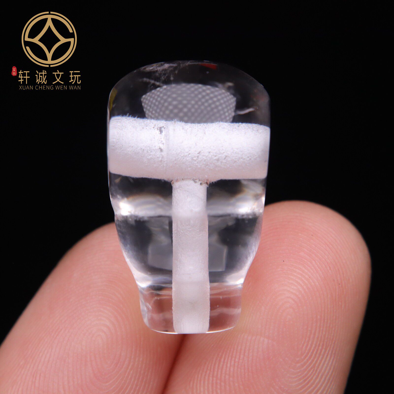 原创天然光面奶嘴水晶三通佛头散珠DIY文玩配饰配件手串手链饰品