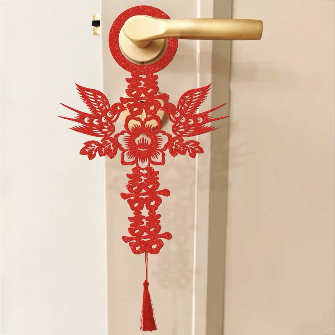 婚房布置结婚礼门把手挂件套装喜字用品大全男方女方卧室新房装饰