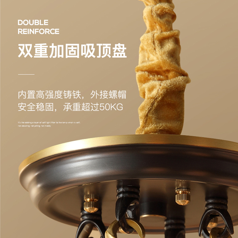 定制全铜美式客厅吊灯轻奢餐厅卧室灯具现代简约乡村复古灯饰配件