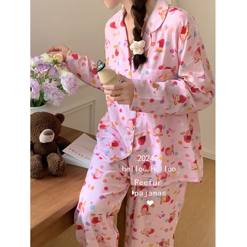 双层纱布!Reefur Rinka 春夏新品家居服不二の家小女孩甜美风睡衣