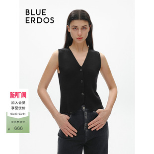 ERDOS精纺V领针织背心B246D2006 BLUE 100%绵羊毛