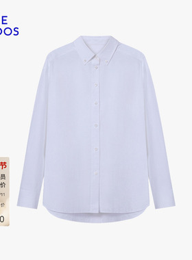 【100%棉】BLUE ERDOS2026早春新品通勤百搭正肩绣花白衬衫女