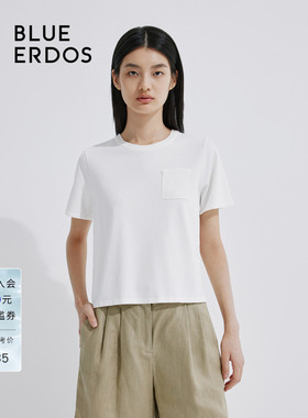 【KNIT BY BLUE系列】BLUE ERDOS简约休闲T恤B245D0060