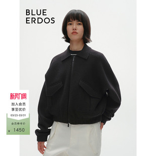 ERDOS通勤夹克外套B546D1003 BLUE 100%绵羊毛