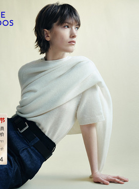 【KNIT by BLUE】BLUE ERDOS冬季半袖羊绒套衫B255A0014