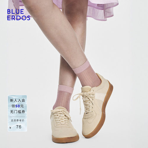 BLUE ERDOS2026早春新品简约百搭多色亮丝短丝袜女袜