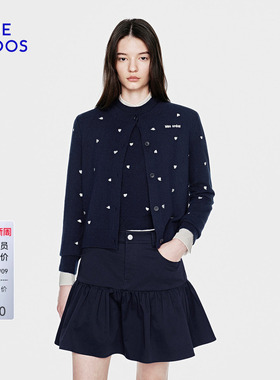 【明星同款】BLUE ERDOS26早春新心愿针织羊毛羊绒混纺针织开衫女