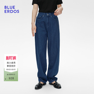 轻薄牛仔裤 BLUE 直筒随性百搭萝卜裤 春季 B555M3001 ERDOS