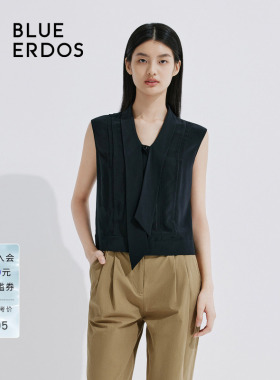 【真丝】BLUE ERDOS 无袖V领100%桑蚕丝上衣B245HB016