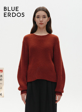 BLUE ERDOS法式雅丹风马海毛混纺针织套衫B246D0015