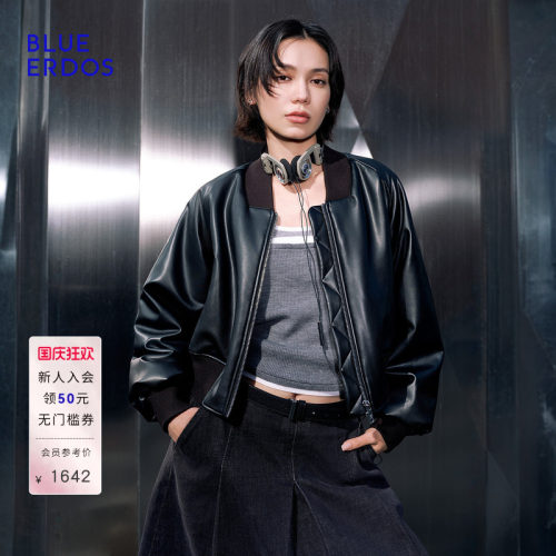 BLUE ERDOS2026秋季摩登复古挺括感棒球夹克棉服女B2265G004