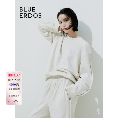 blueerdos棉麻混纺套头卫衣