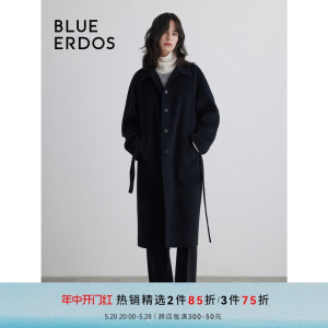 BLUE ERDOS秋冬鄂尔多斯高级宽松毛呢外套女大衣B236K4006