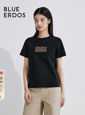 BLUE ERDOS 薄款圆领柔软舒适纯色短袖T恤B245H1038